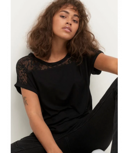 T-SHIRT CREAM DENTELLE