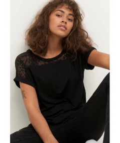 T-SHIRT CREAM DENTELLE