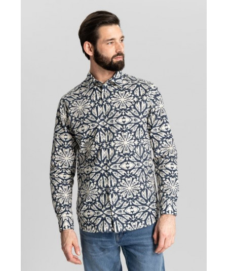 Pullover w. Shirt-Blouse Colla