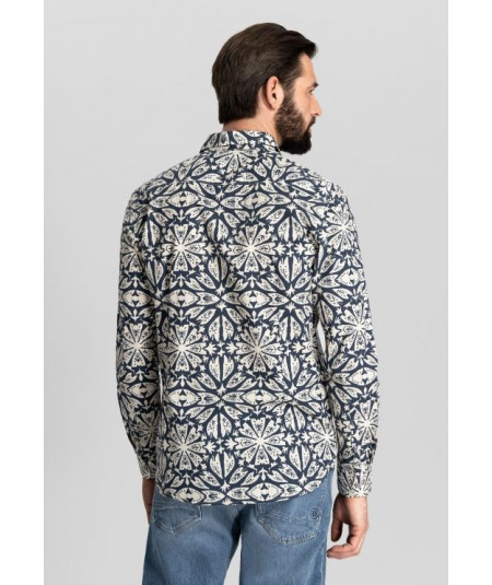 Pullover w. Shirt-Blouse Colla