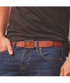 CEINTURE CUIR COGNAC