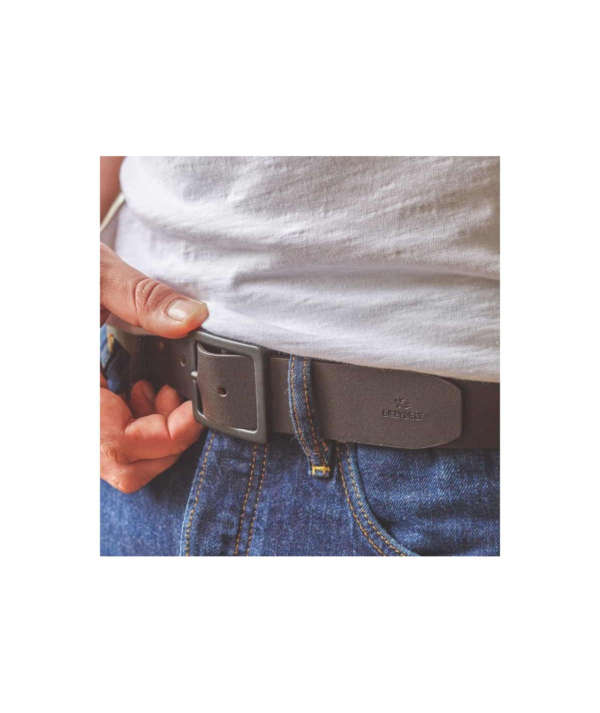 CEINTURE CUIR MARRON