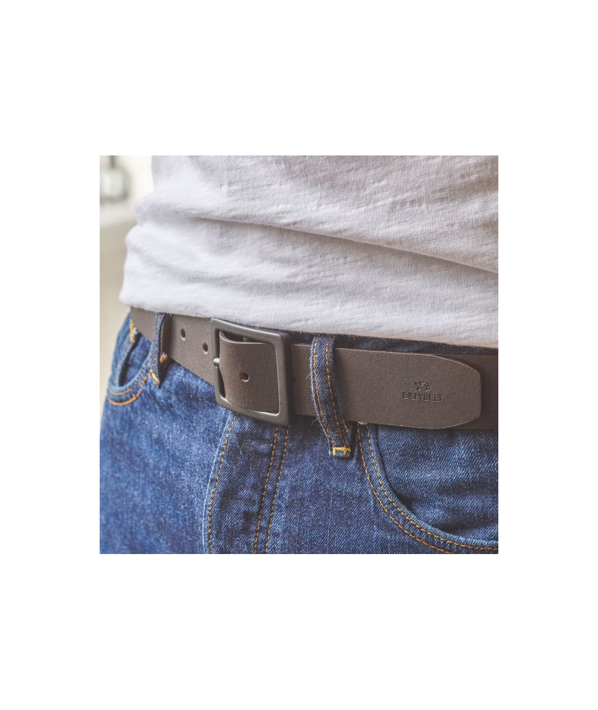 CEINTURE CUIR MARRON