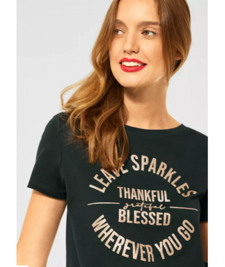 GLITTER PARTPRINT SHIRT