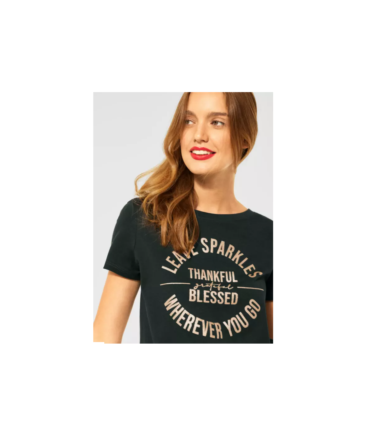 GLITTER PARTPRINT SHIRT