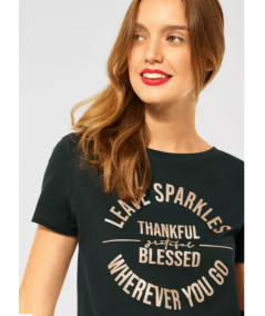 GLITTER PARTPRINT SHIRT