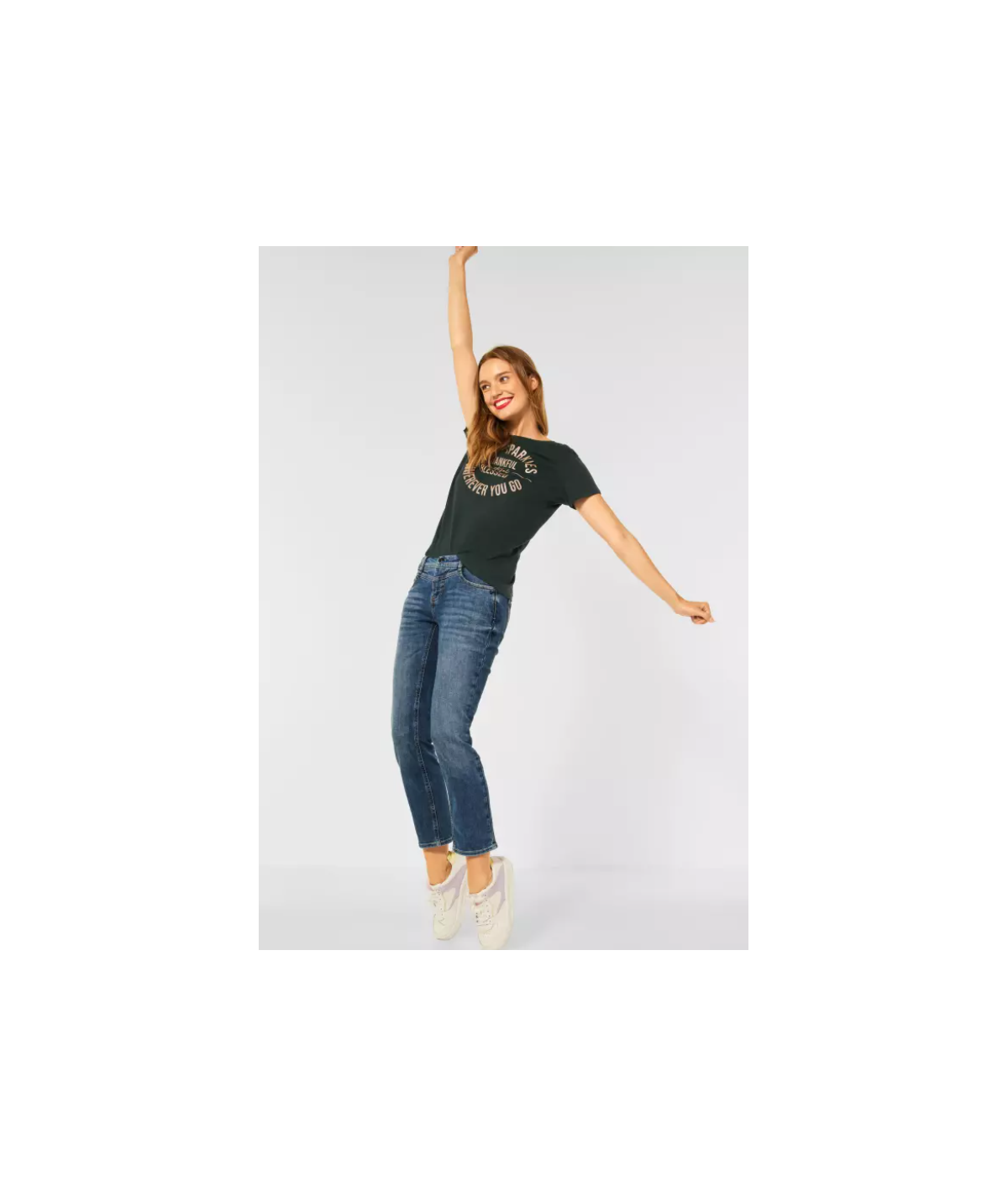 GLITTER PARTPRINT SHIRT